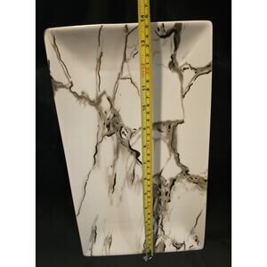 Grace Porcelain Marble Gold Gray White Large Serving Platter 14"